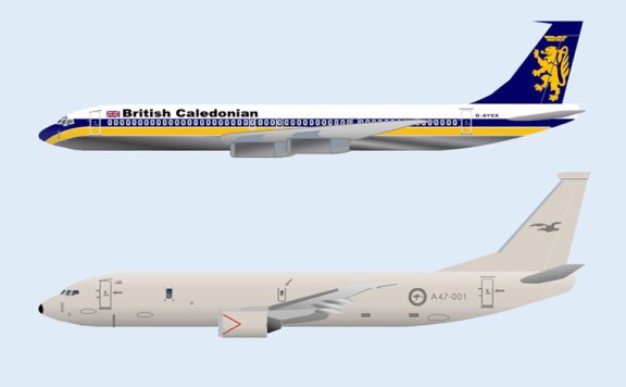 波音 707 /P-8A 2款客机纸模型图纸