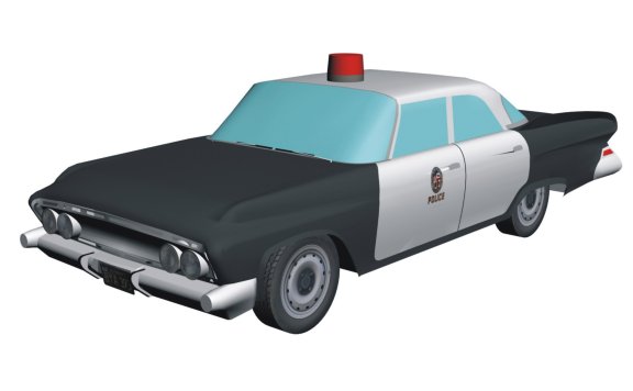 道奇 Dodge Seneca 1961 警车纸模型图纸