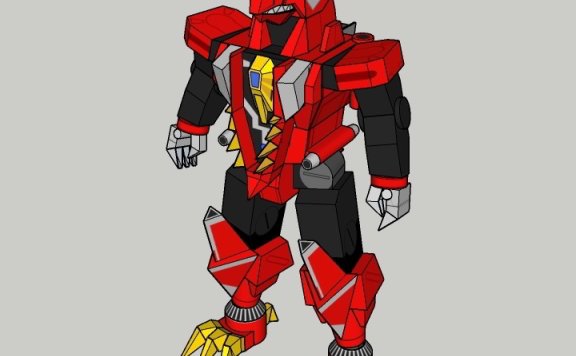 电光机王 戴拿战龙 纸模型图纸