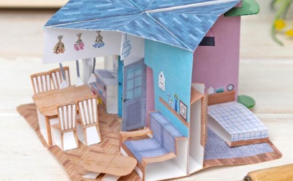 5款 迷你立体书纸模型图纸