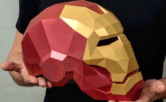 钢铁侠 头盔纸模型图纸