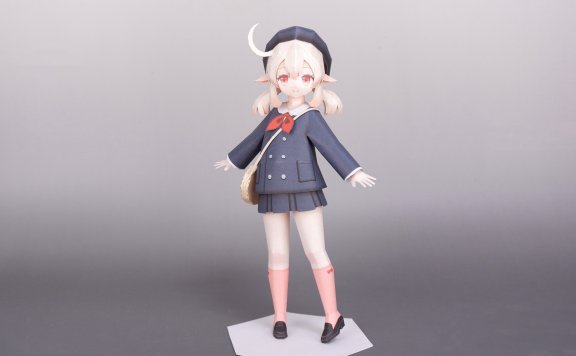 小学生装可莉(原神) 纸模型图纸